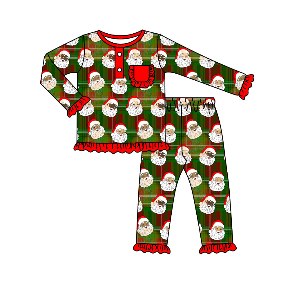 Baby Girls Christmas Santa Tops Pants Pajamas Jammies Sets preorder