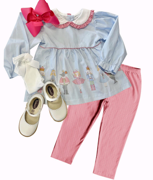 Baby Girls Christmas Dance Tunic Top Legging Clothes Sets Preorder
