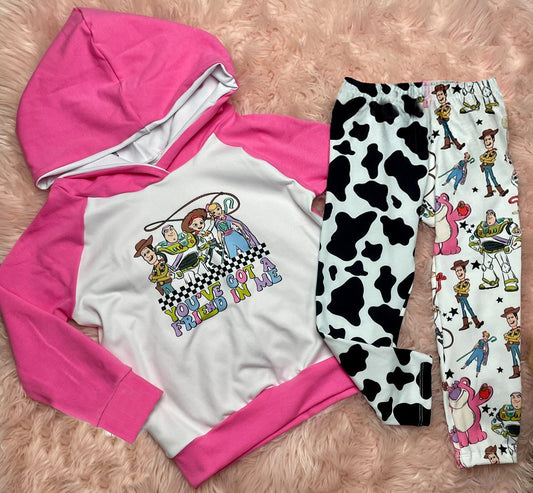 Baby Girls Hooded Toy Top Legging Clothes Sets Preorder