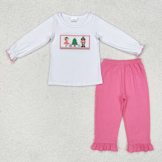 Baby Girls Soldier Christmas Tee Ruffle Pants Clothes Sets