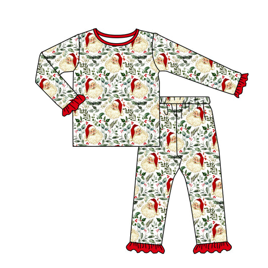 Baby Girls Christmas Santa Top Pants Pajamas Outfits Sets Preorder