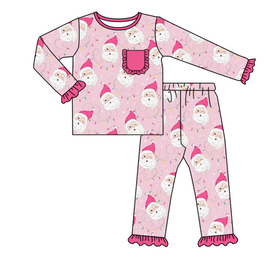 Baby Girls Pink Sants Lights Top Pants Pajamas Clothes Sets Preorder