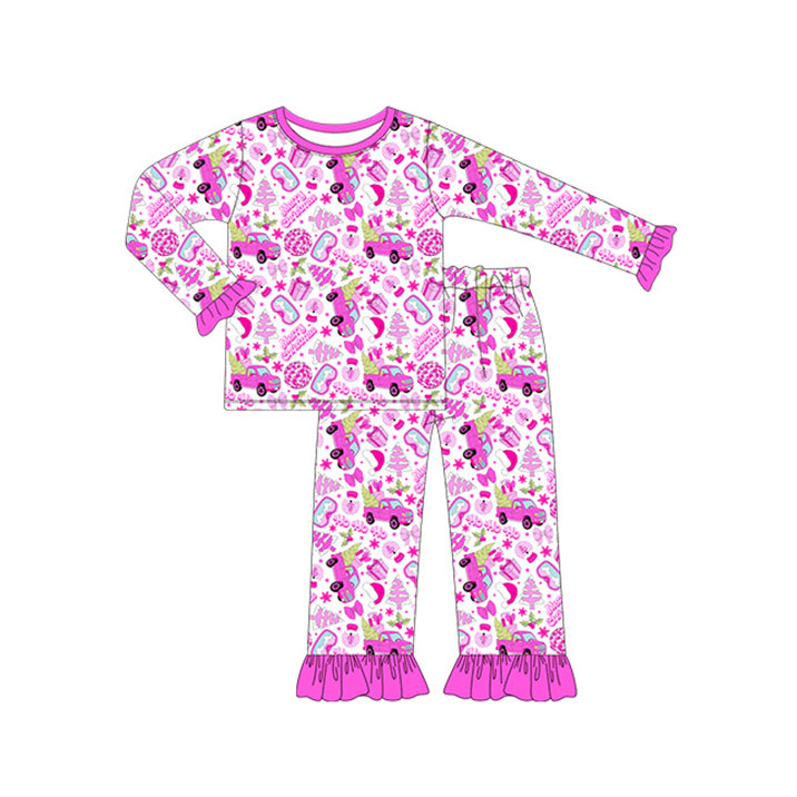 Baby Girls Pink Doll Shirt Pants Pajamas Clothes Sets Preorder