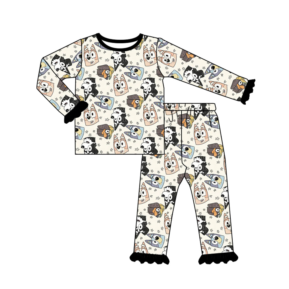 Baby Girls Halloween Dogs Top Pants Pajamas Clothes Sets Preorder