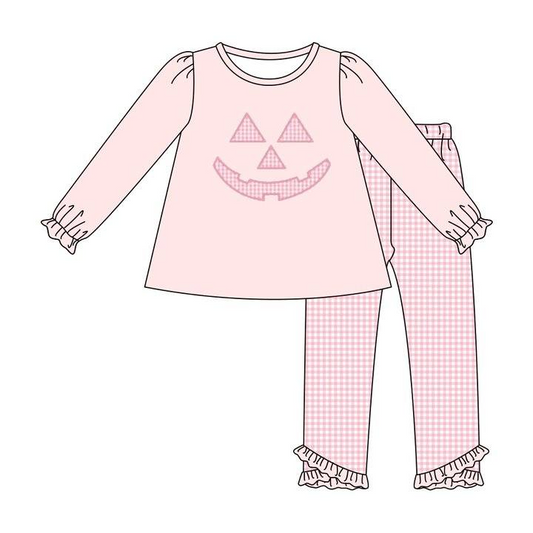 Baby Girls Halloween Pink Face Tunic Legging Clothes Sets Preorder