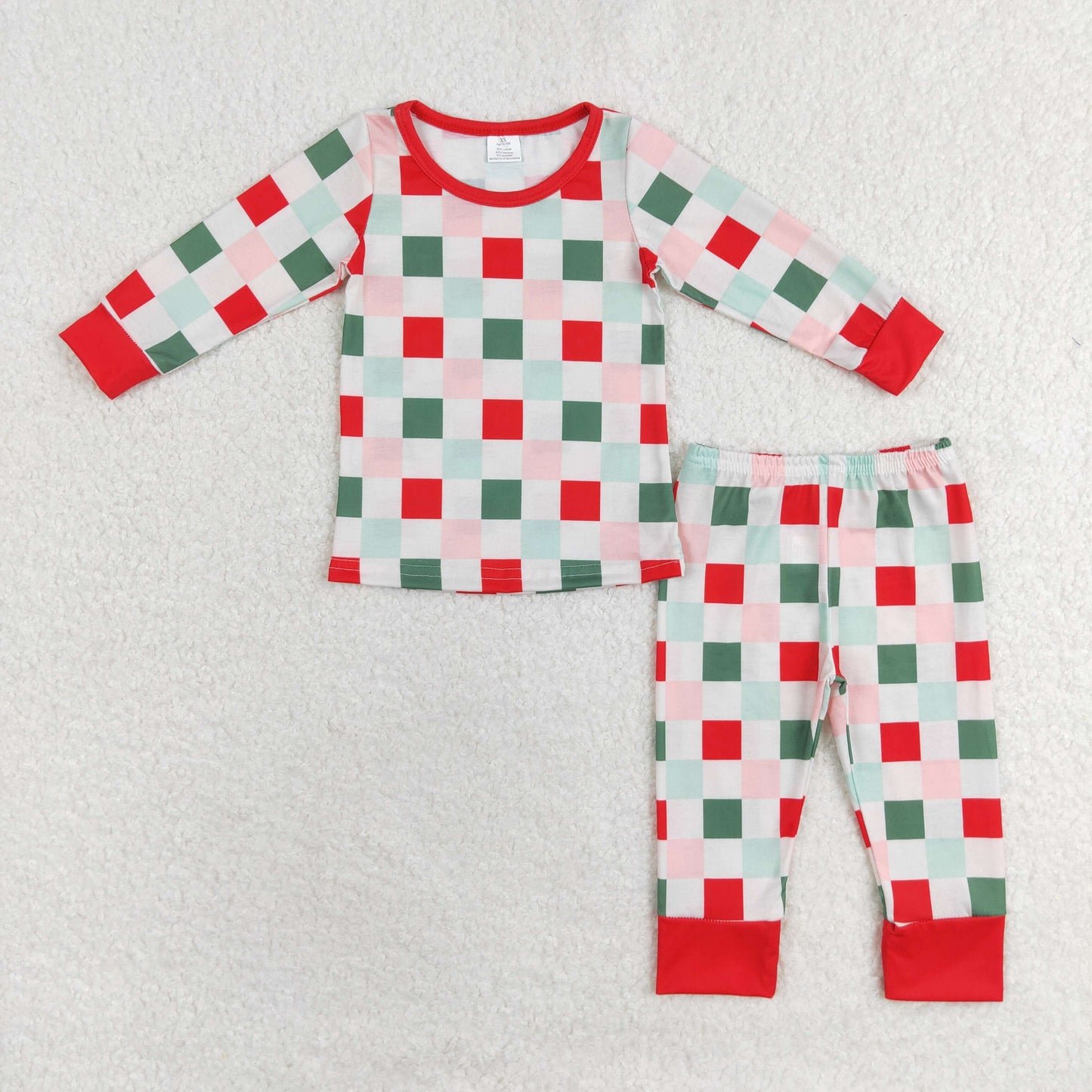 Sibling Baby Girls Christmas Long Sleeves Santa Trees Top Pant Pajamas Clothes Sets