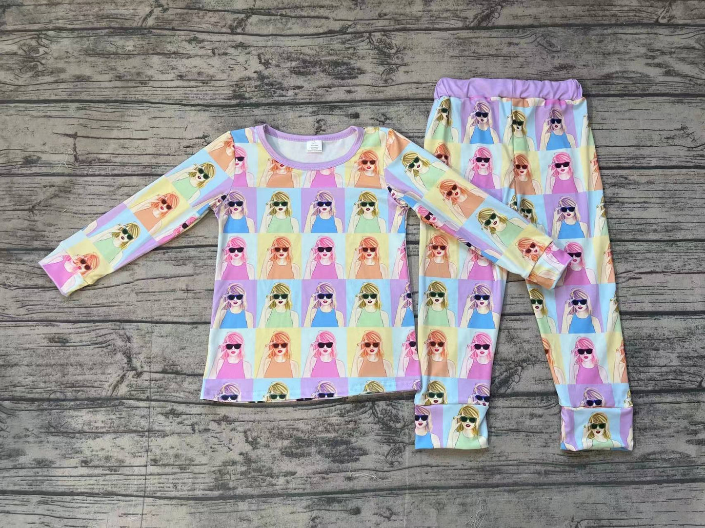 Baby Girls Singer Lavender Bamboo Pajamas Clothes Sets