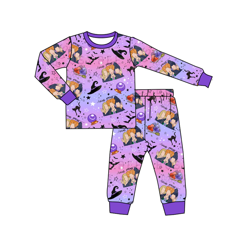 Baby Girls Halloween Witches Shirt Pants Pajamas Clothes Sets Preorder