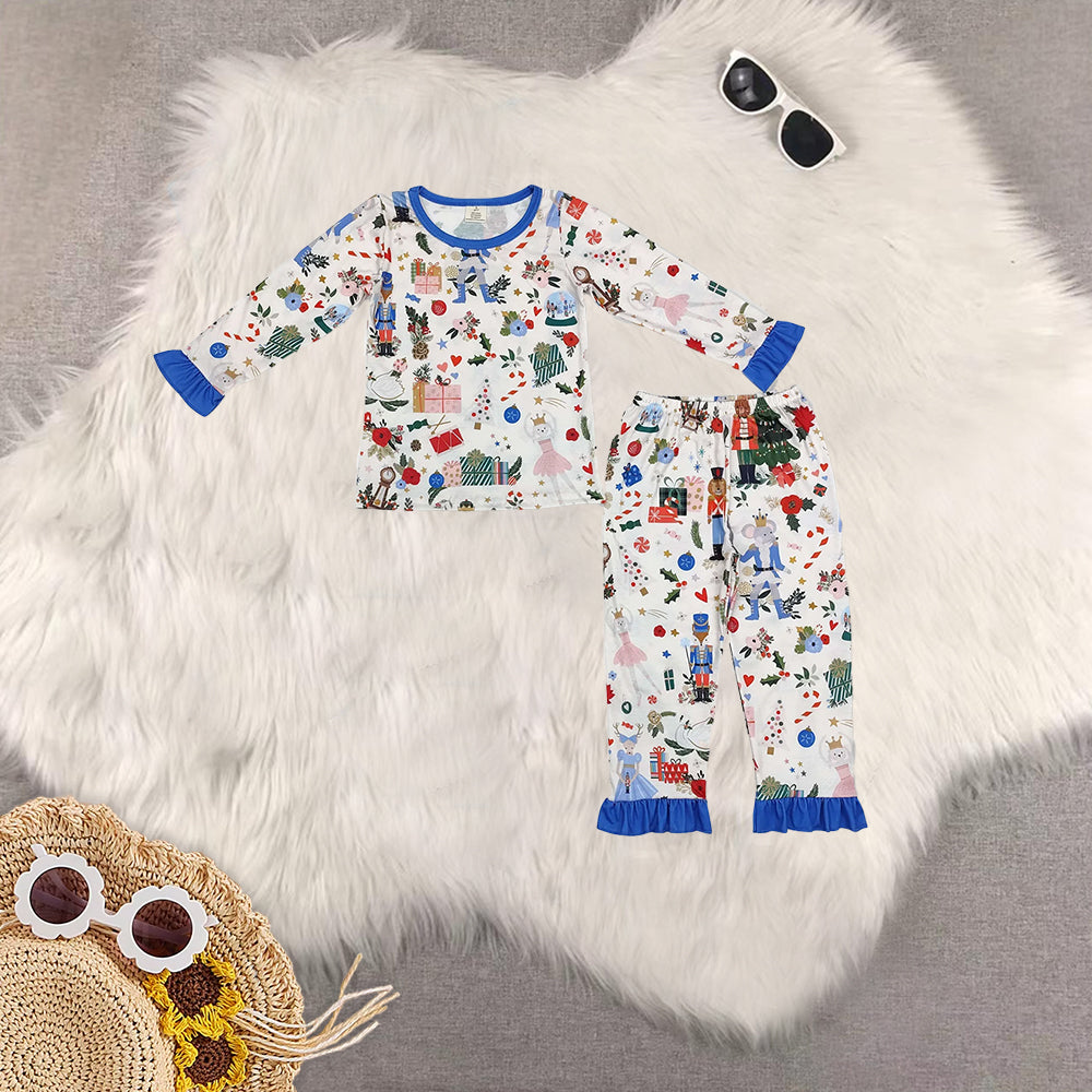 Sibling Baby Boys Christmas Soldier Long Sleeve Raglan Tops Pajamas Set