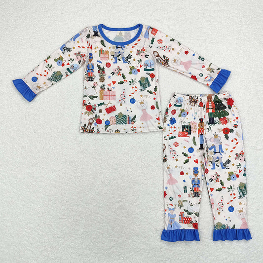 Baby Girls Christmas Soldier Bamboo Pajamas Clothes Sets