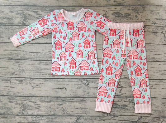 Baby Girls Gingerbread Christmas Bamboo Pajamas Clothes Sets