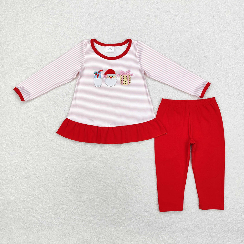 Baby Girls Christmas Pink Santa Tunic Top Legging Clothes Sets