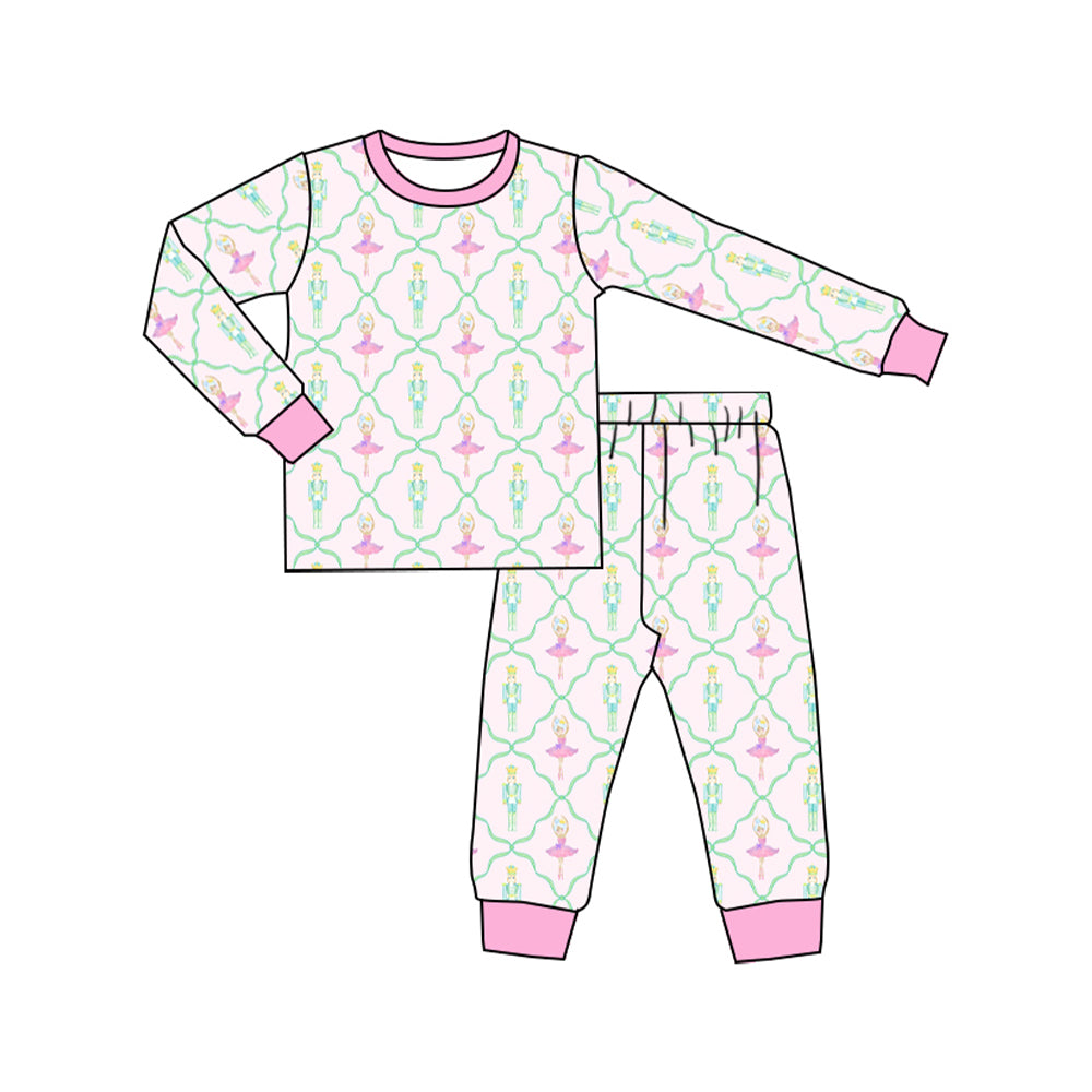 Baby Boys Pink Soldier Christmas Top Pants Pajamas Clothes Sets Preorder