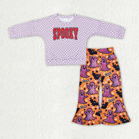 Baby Girls Halloween Spooky Top Bell Pants Clothes Sets