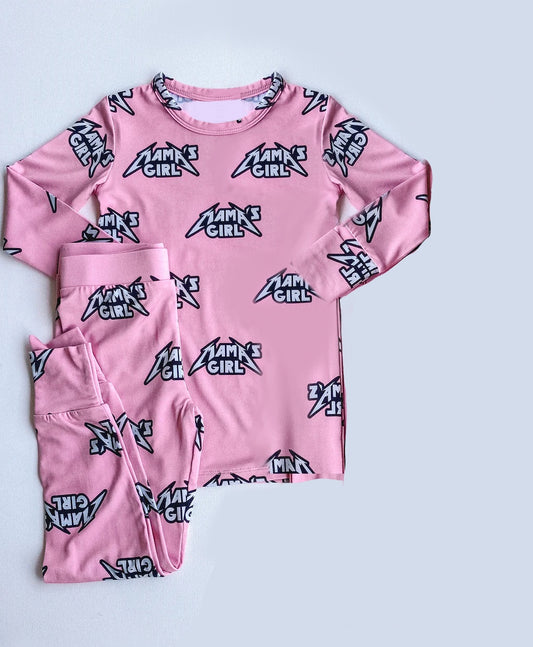 Baby Girls Mama's Girl Pink Top Pants Pajamas Clothes Sets Preorder