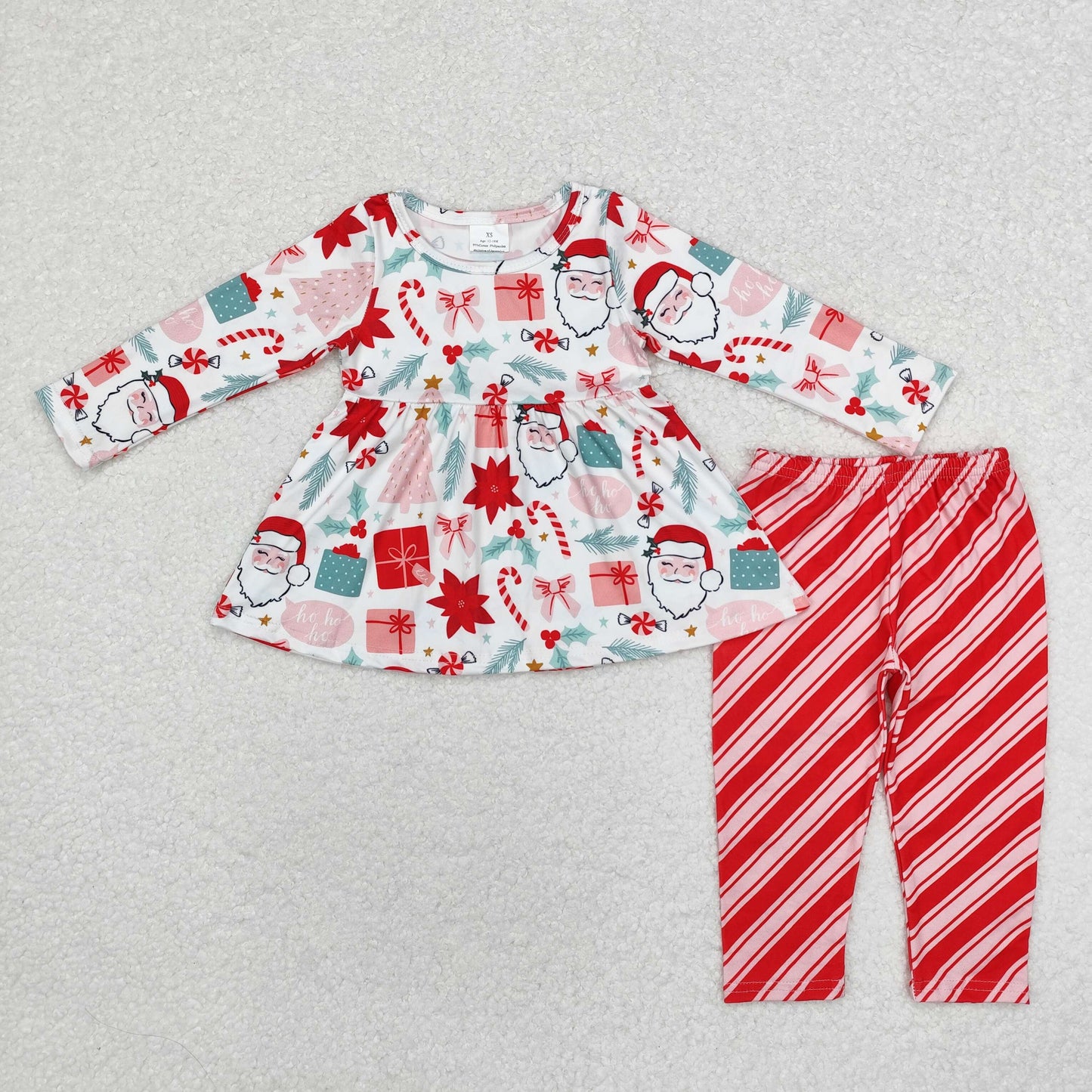 Sibling Baby Boys Christmas Santa Candy Cane Soldier Tunic Legging Pant Clothes Sets