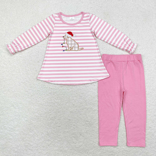 Baby Girls Christmas Dog Tunic Legging Clothes Sets