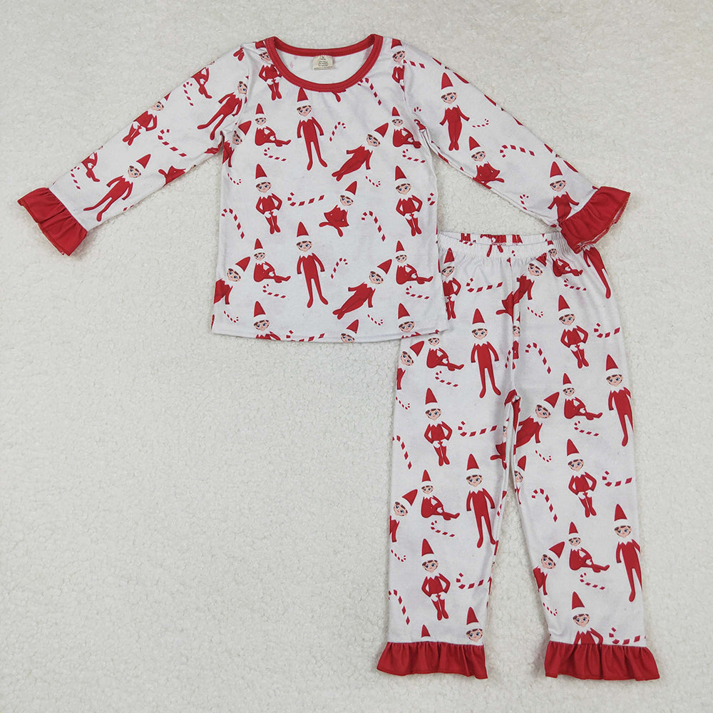 Baby Girls Christmas Shelf Bamboo Pajamas Outfits Clothes Sets