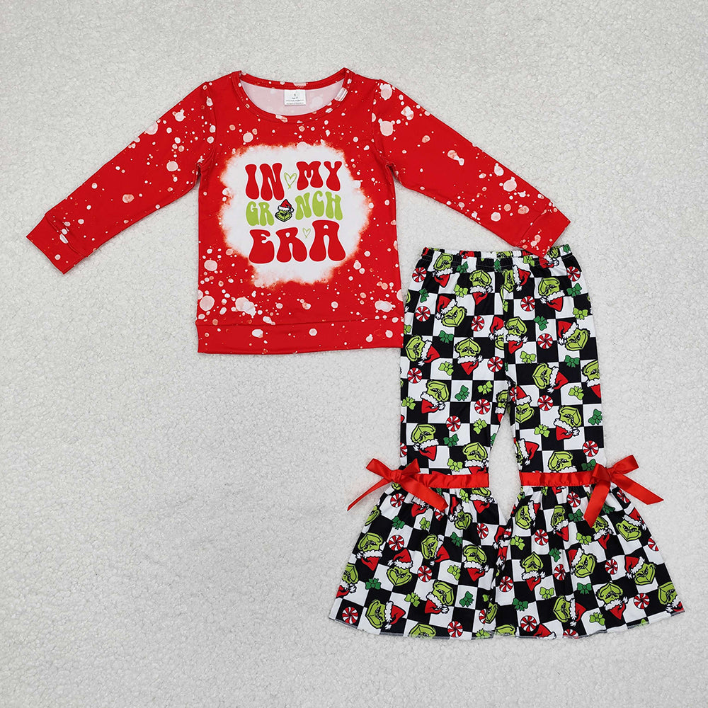 Baby Girls Green Frog Era Tops Bell Pants Clothes Sets