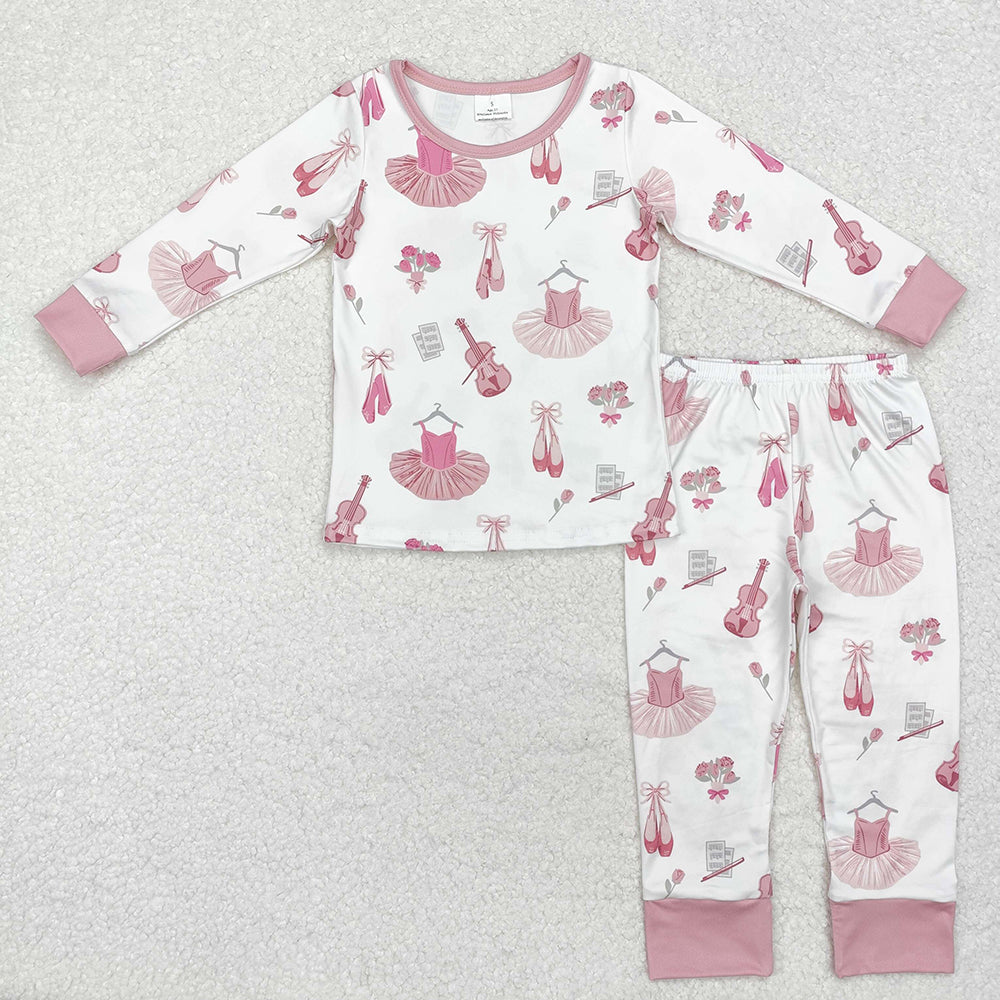 Baby Girls Pink Music Dance Shirt Pants Pajamas Clothes Sets