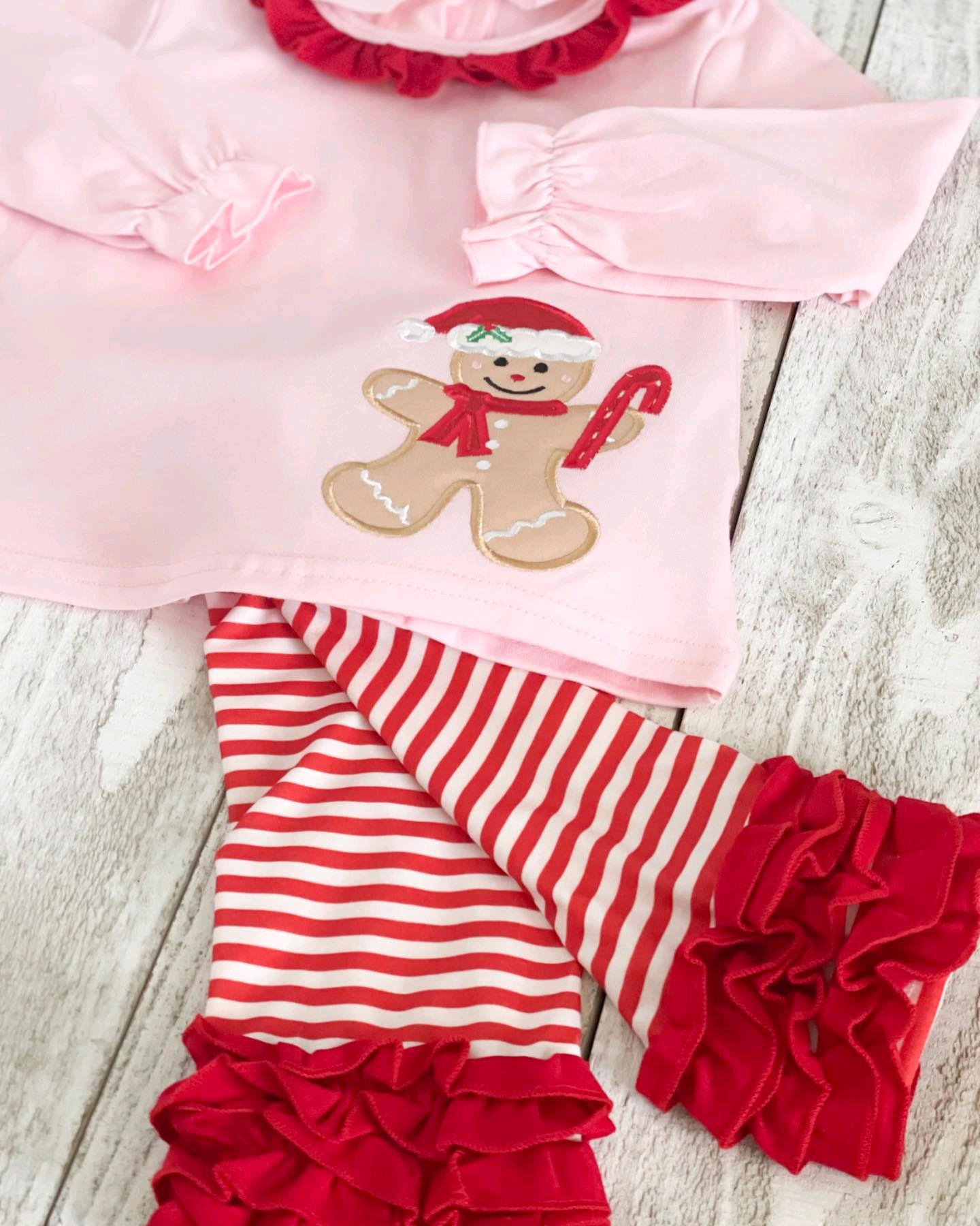 Baby Girls Christmas Gingerbread Tunic Legging Outfits Sets Preorder