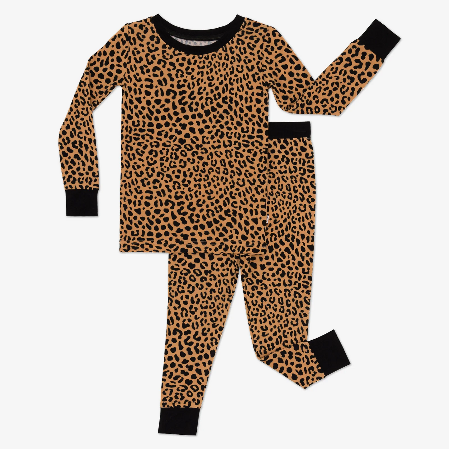 Baby Girls Black Leopard Top Pants Pajamas Clothes Sets Preorder