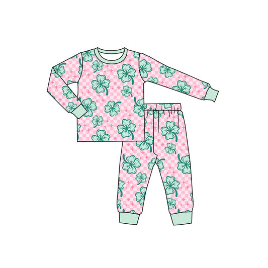 Baby Girls St Patrick Quatrefoil Shirts Pants Pajamas Clothes Sets Preorder