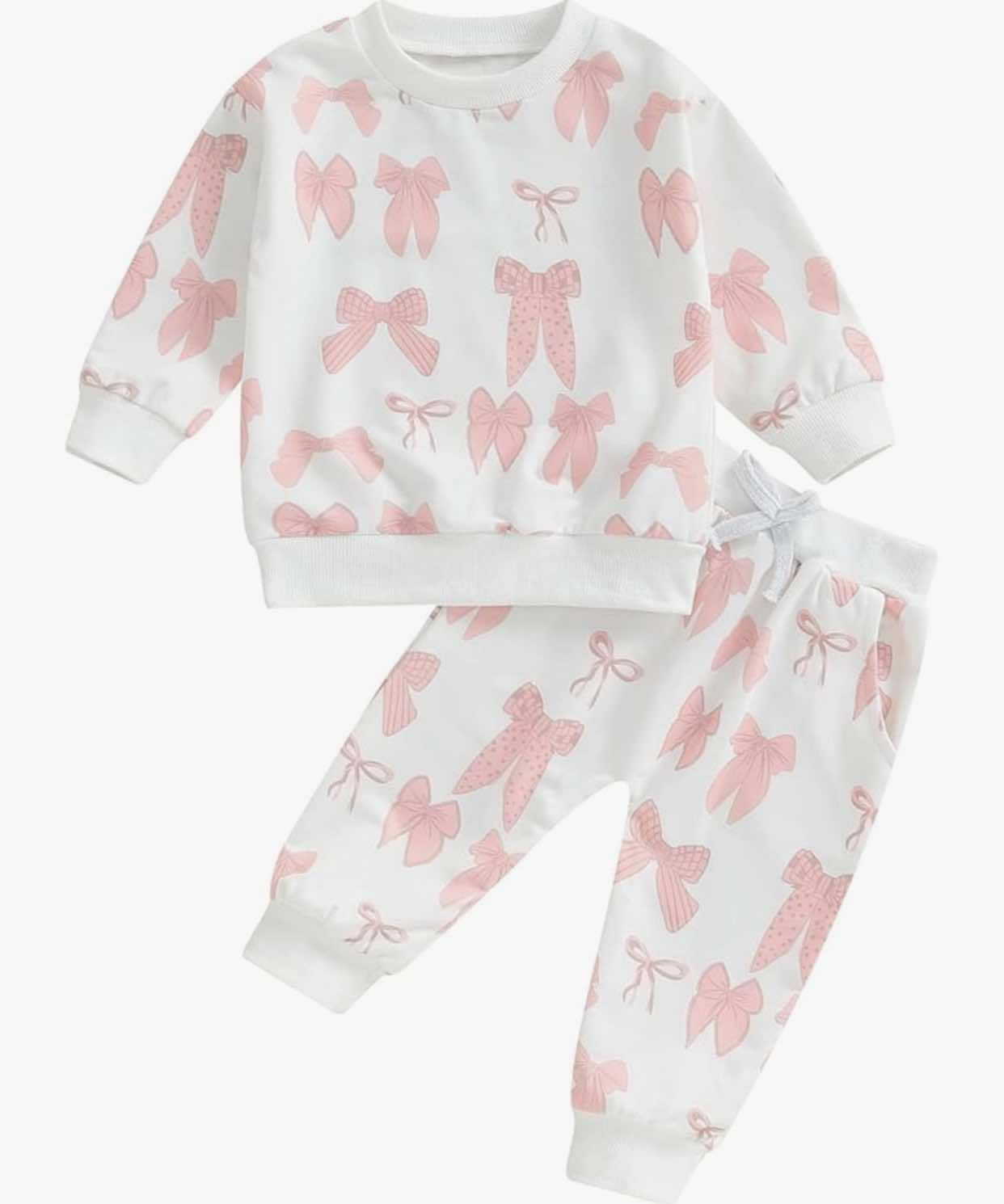 Baby Girls Valentines Bows Shirt Pants Pajamas Clothes Sets Preorder