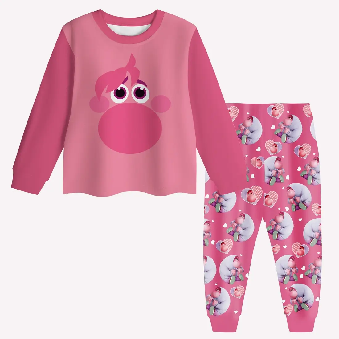 Baby Girls Pink Cartoon Top Pants Pajamas Clothes Sets Preorder