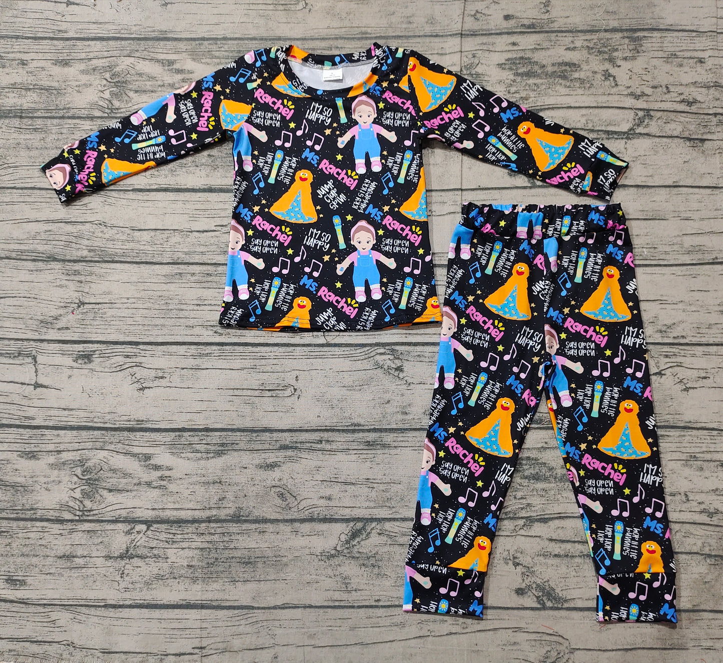 Baby Girls Teacher Monster Shirt Pants Pajamas Clothes Sets