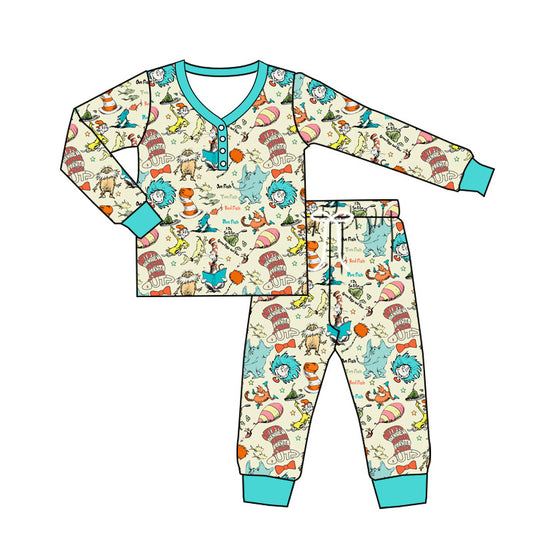 Adult Women Dr Reading Elephant Tops Pants Pajamas Preorder