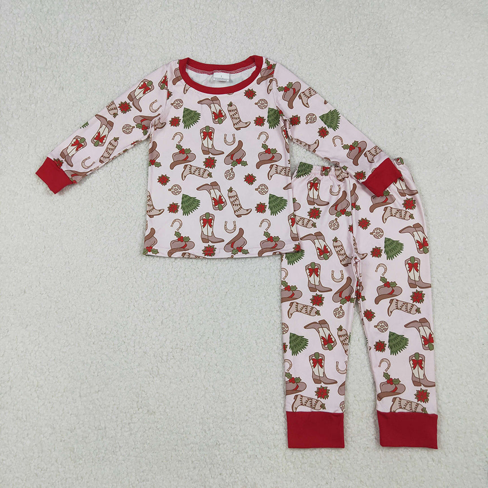 Baby Girls Boots Holly Top Pant Christmas Pajamas Sets