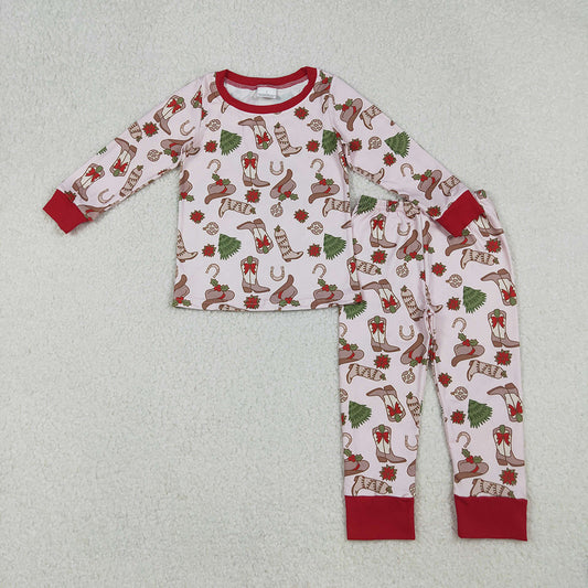 Baby Girls Boots Holly Top Pant Christmas Pajamas Sets