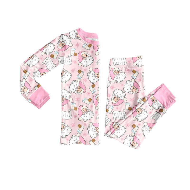 Baby Girls Santa Letter Milks Top Pant Christmas Pajamas Set Preorder
