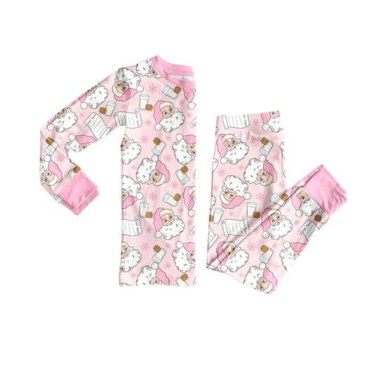 Baby Girls Santa Letter Milks Top Pant Christmas Pajamas Set Preorder