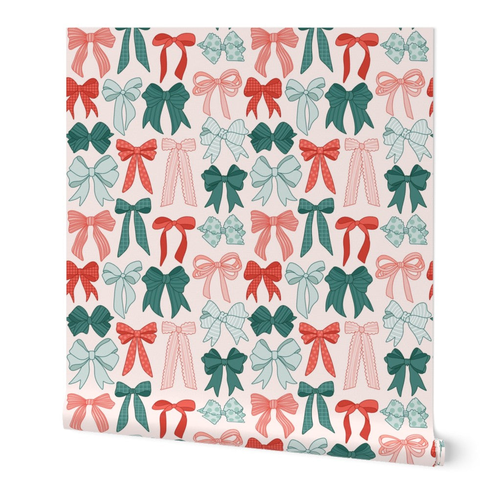 Baby Girls Long Sleeve Green Red Bows Button Top Pants Christmas Pajamas Set Preorder