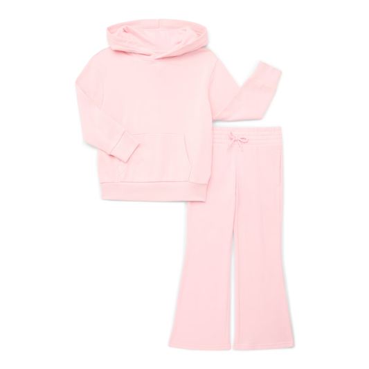 Baby Girls Pink Pocket Hoodie Top Flare Pants Clothes Sets Preorder