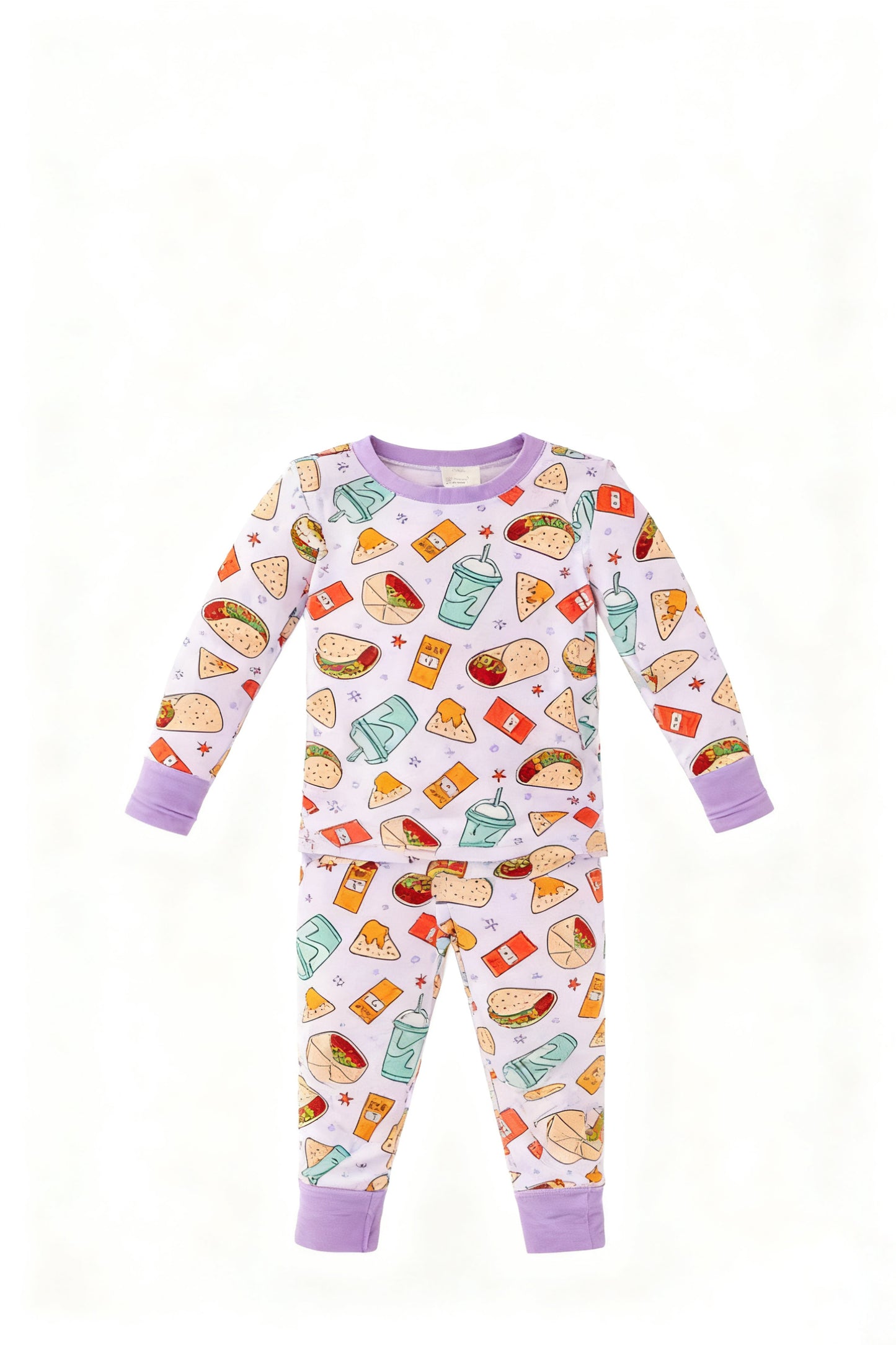 Baby Girls Hamburgers Drinks Top Pants Clothes Sets Preorder