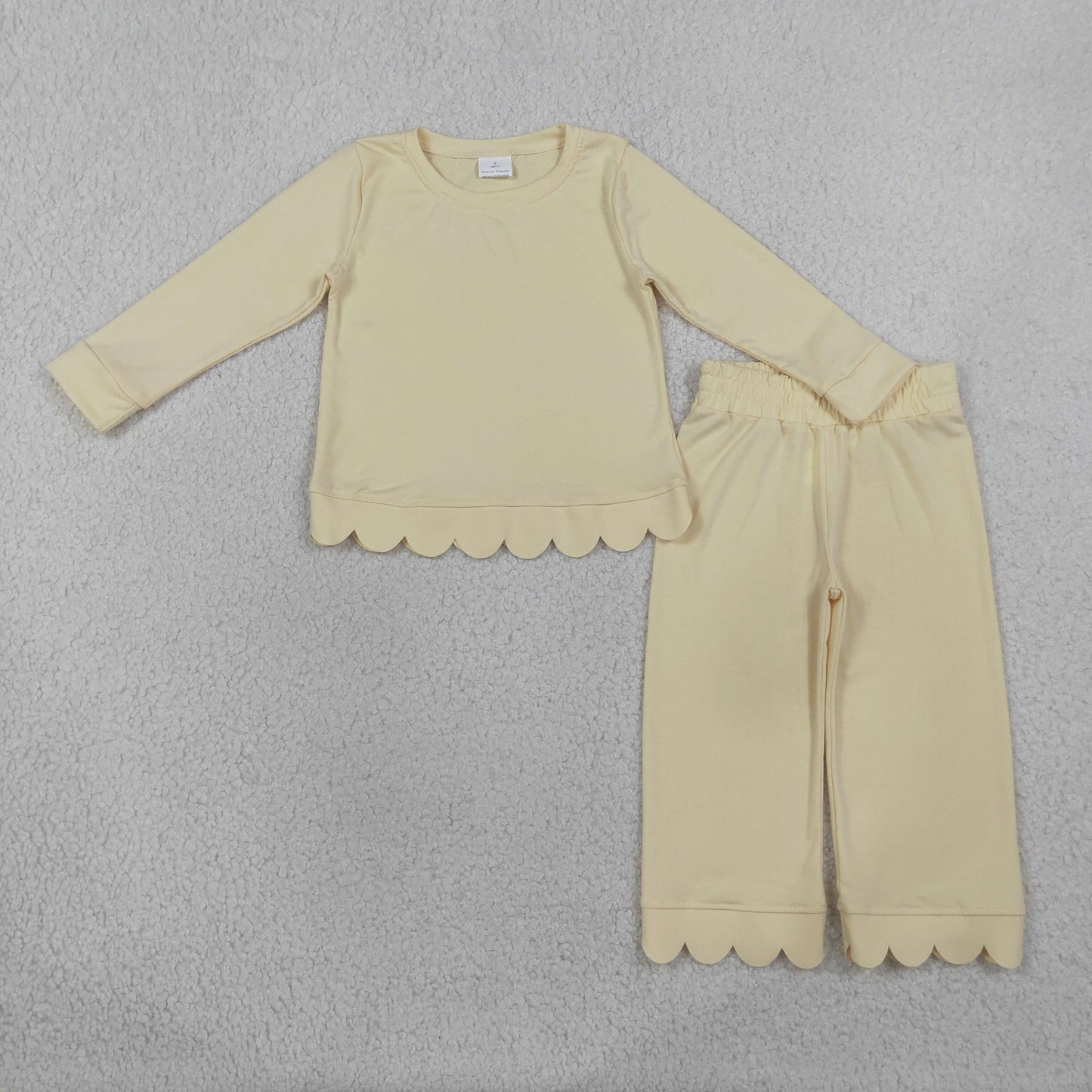 Sibling Baby Girls Long Sleeve Shirts Top Pants Scallop Clothes Sets