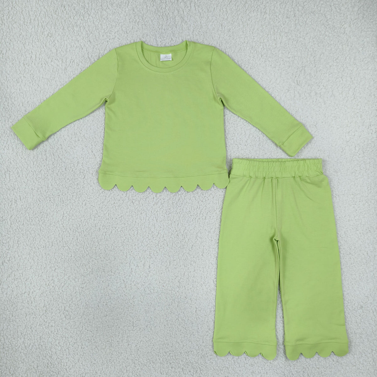 Sibling Baby Girls Long Sleeve Shirts Top Pants Scallop Clothes Sets