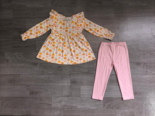 Baby Girls Fall Pumpkins Tunic Legging Pants Clothes Sets