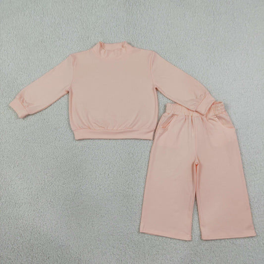Siblings Baby Girls Long Sleeve Shirts Top Pockets Flare Pant Fall Pajamas Clothes Sets