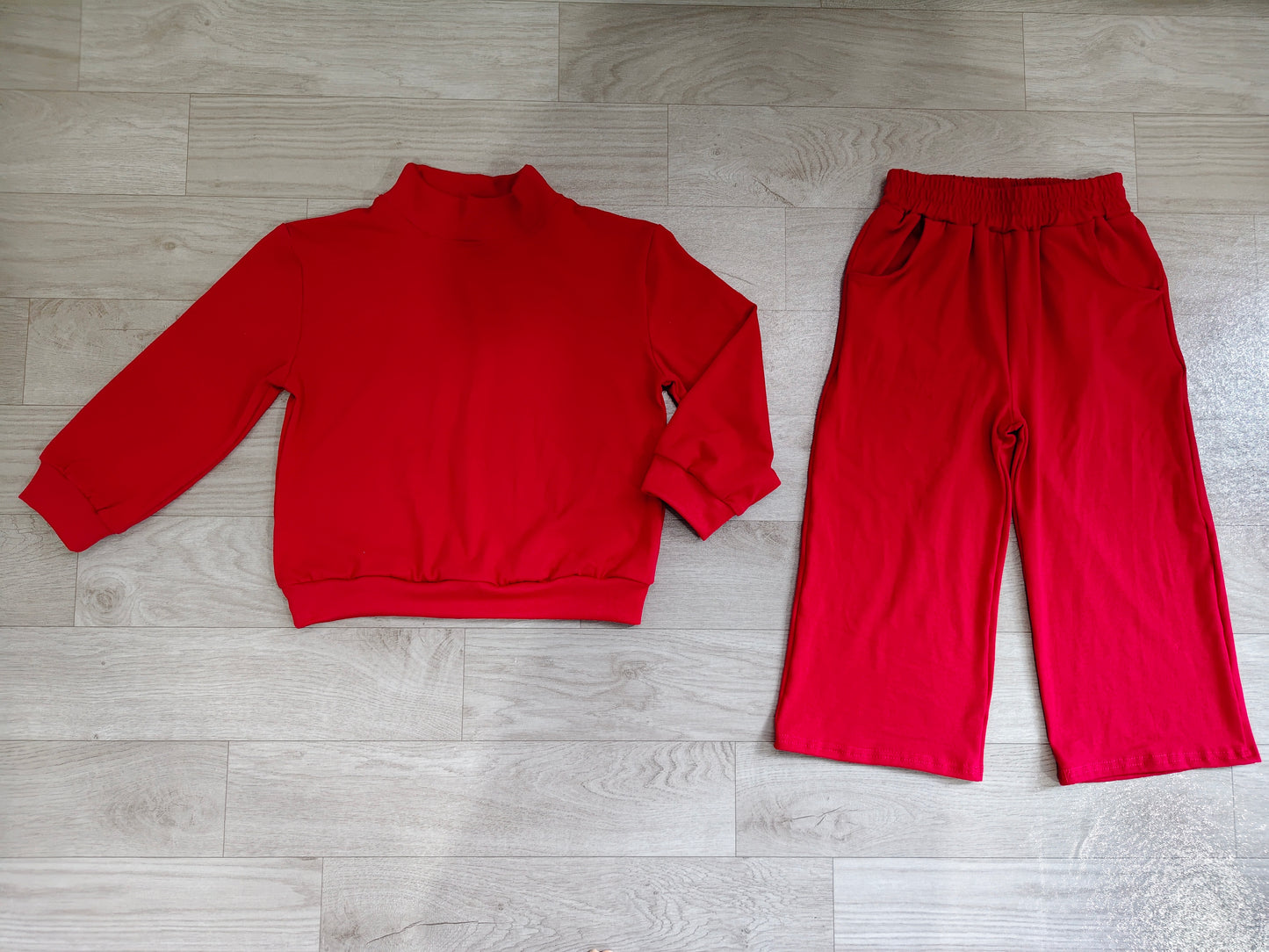 Baby Girls Maroon Top Pockets Flare Pant Fall Pajamas Clothes Sets Preorder