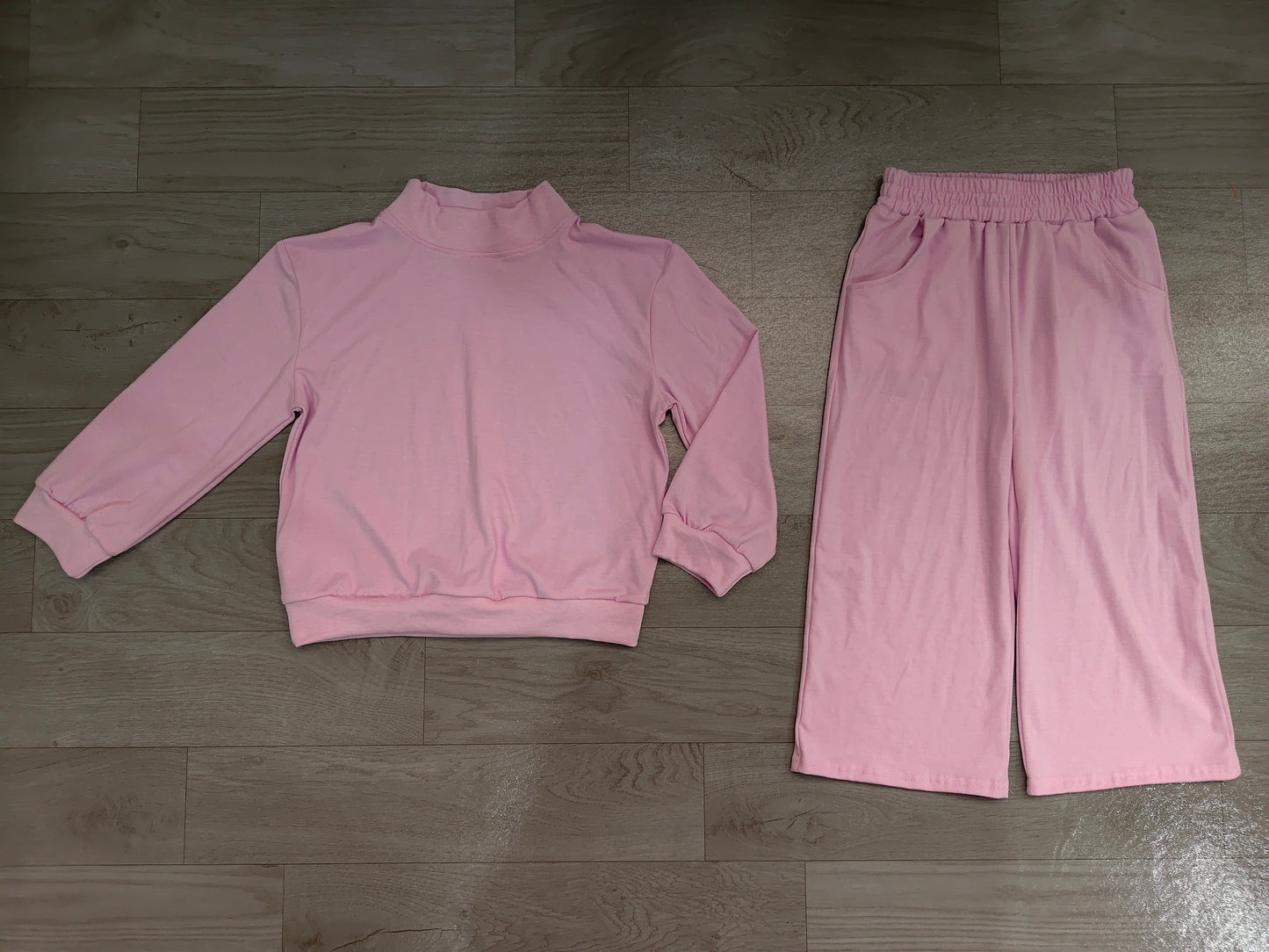 Baby Girls Lavender Long Sleeve Shirt Top Pockets Flare Pant Clothes Set Preorder