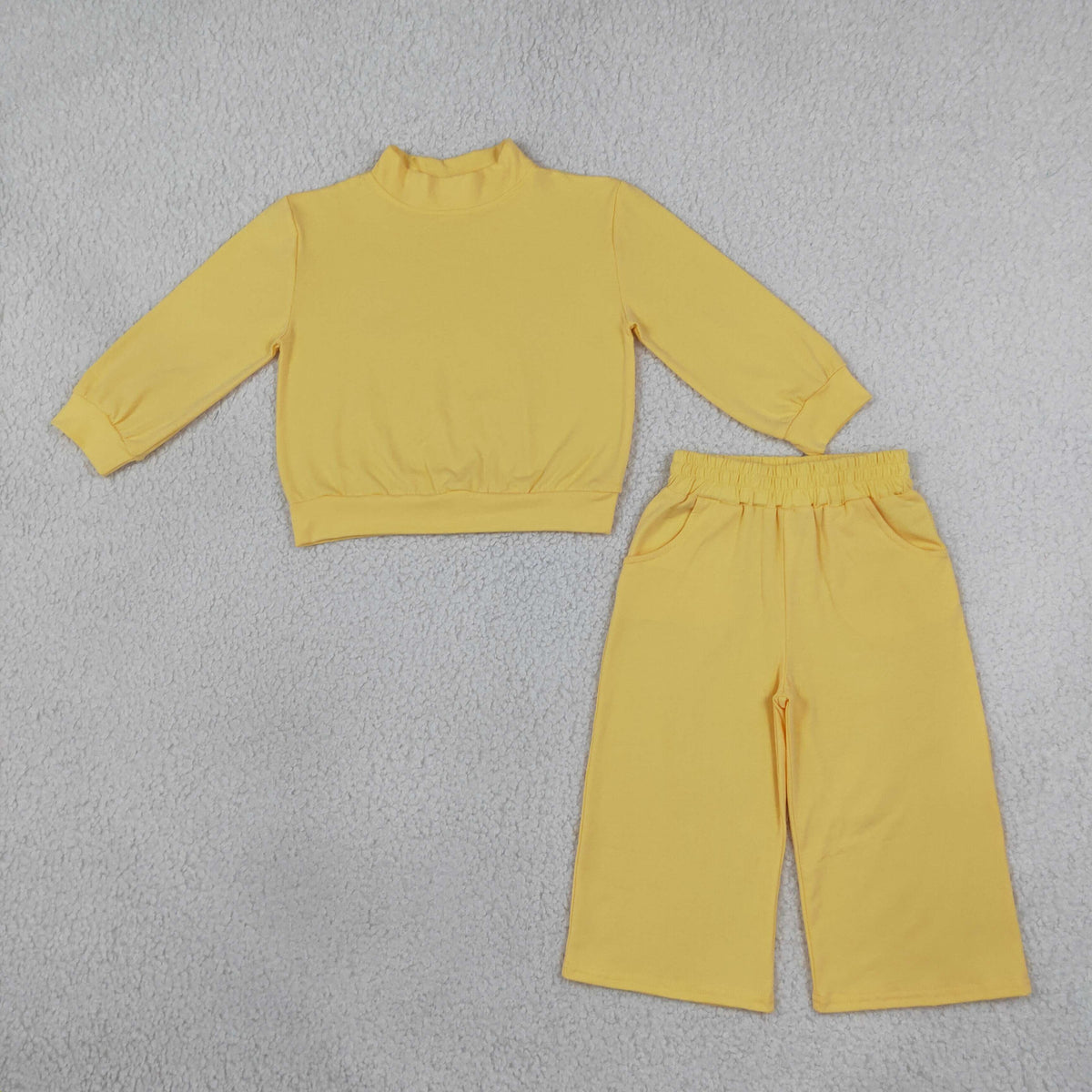 Sibling Baby Girls Long Sleeves Shirts Top Pockets Flare Pant Clothes Sets