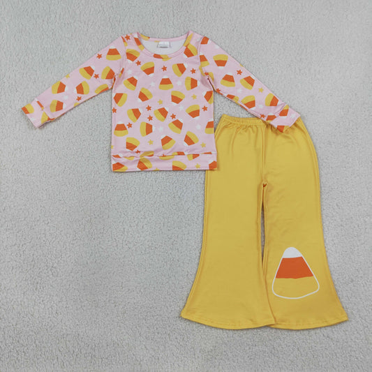 Baby Girls Stars Candy Top Flare Pant Halloweens Clothes Sets