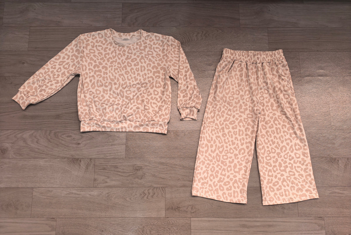 Baby Boys Long Sleeve Grey Leopard Top Pockets Pant Clothes Sets Preorder