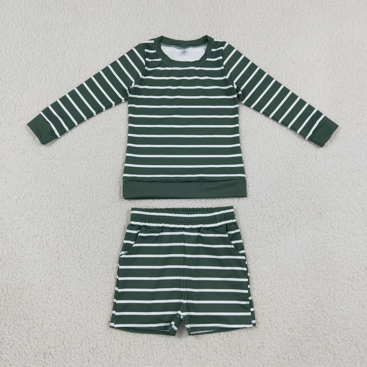 Baby Girls Green Long Sleeve Shirt Top Short Yoga Active Clothes Set