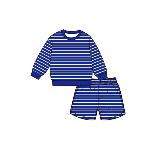 Preorder moq 5 Baby Girls Hot Blue Shirt Top Short Yoga Active Clothes Set