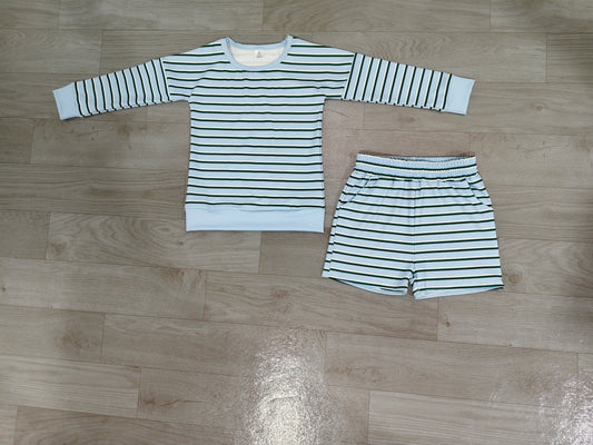 Baby Girls Light Blue Long Sleeve Shirt Top Short Yoga Active Clothes Set Preorder
